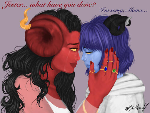 Marion and Jester Lavorre, Critical Role fanart (2021)